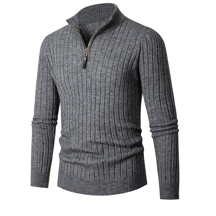 Men's High-Quality Sweater with Zipper and Textured Design Lisslune