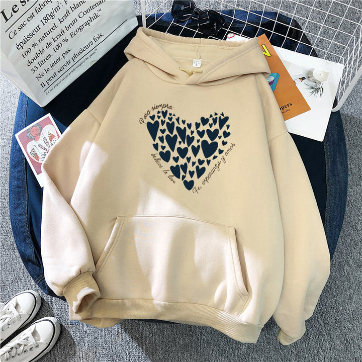 Women's hoodie with creative heart design Lisslune