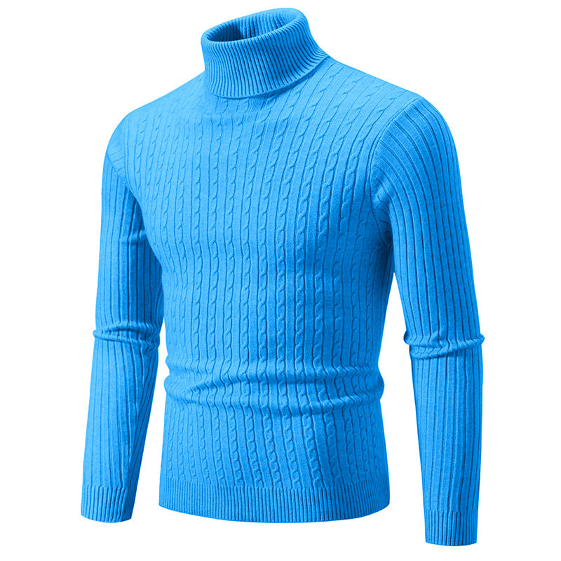 Men's turtleneck sweater with textured knit pattern Lisslune
