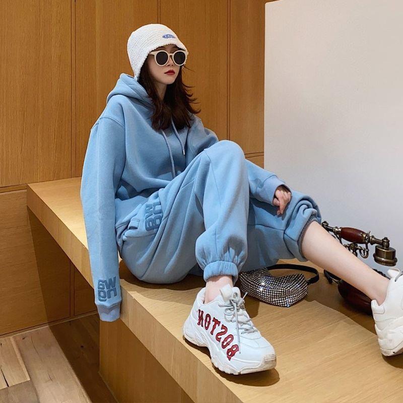 Women's Sporty Fleece Hoodie Set with Soft Inner Lining Lisslune