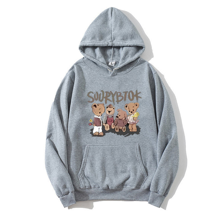 Womens hoodie with playful bear motif Lisslune