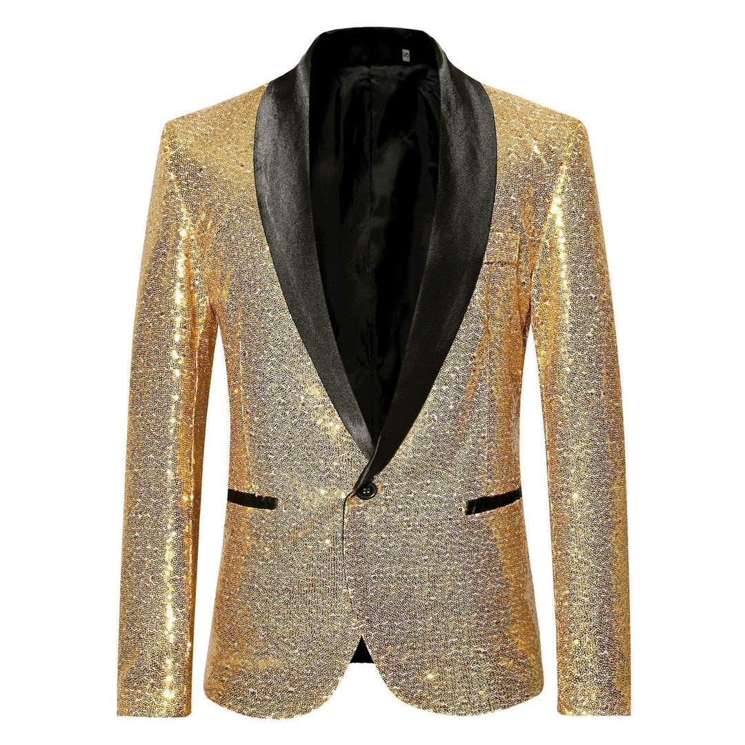 Men's shimmering sequin blazer with elegant lapel Lisslune
