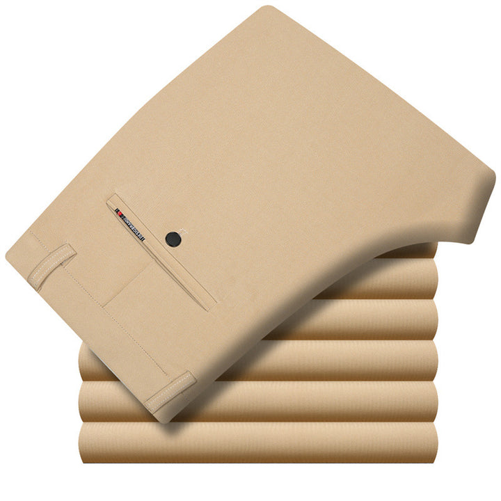 Men's Comfortable Chino Pants with Elastic Waistband and Versatile Pockets Lisslune
