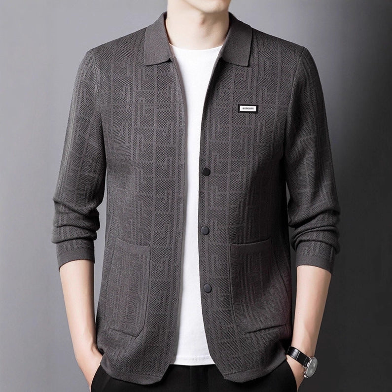 Men's cardigan with unique pattern Lisslune