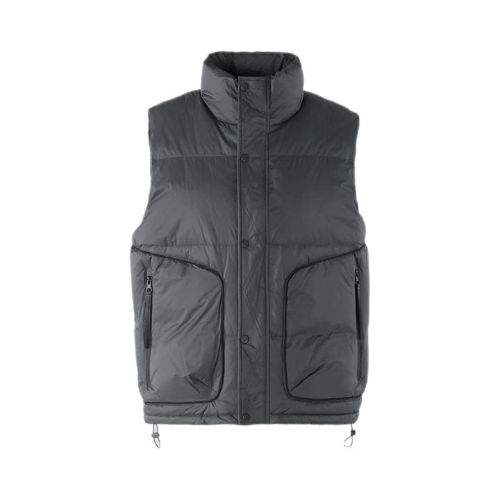 Men's Padded Vest with High Collar and Practical Pockets Lisslune