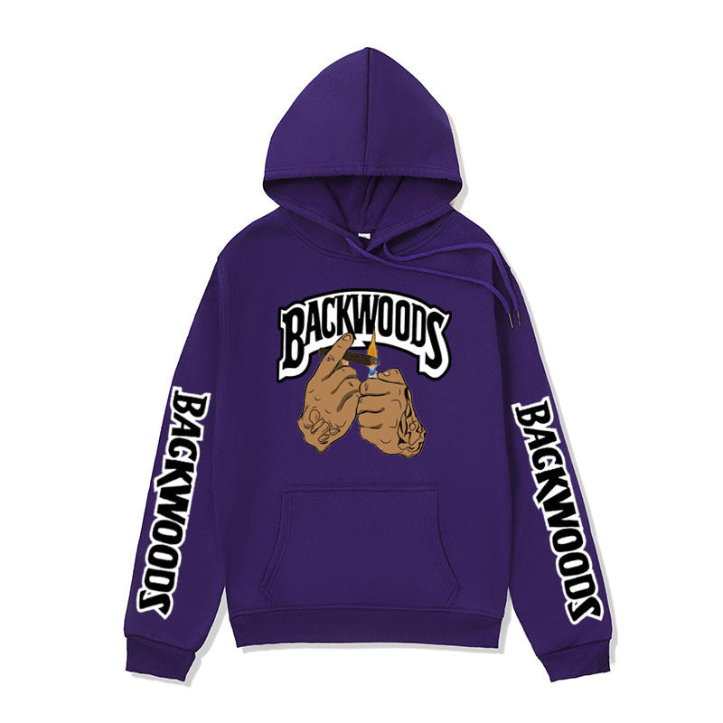 Women’s hooded sweater with creative graphic design and side kangaroo pockets Lisslune