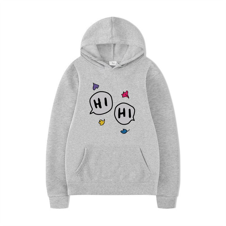 Women's hoodie with creative cartoon design and kangaroo pocket Lisslune