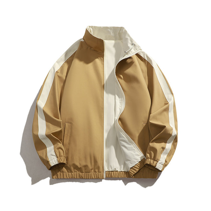 Men's sporty transitional jacket with elastic cuffs and practical zippered pockets Lisslune
