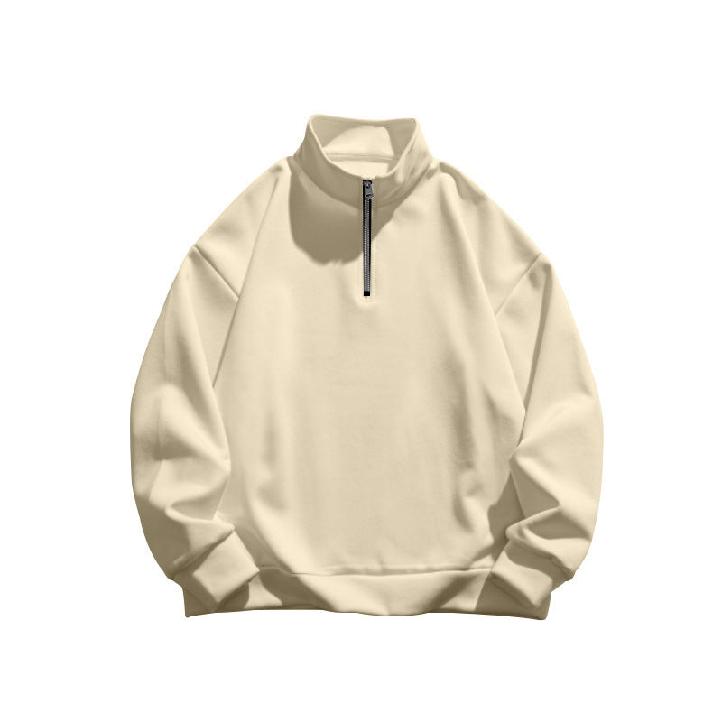 Men's casual hoodie with half zipper and soft lining Lisslune