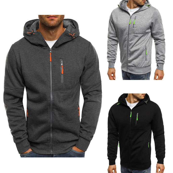 Men's functional jacket with practical zip pockets and adjustable hood edge Lisslune