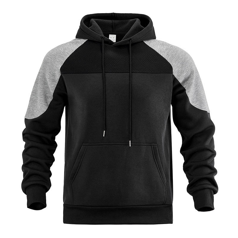 Men's sporty hoodie with textured design and contrast sleeves Lisslune