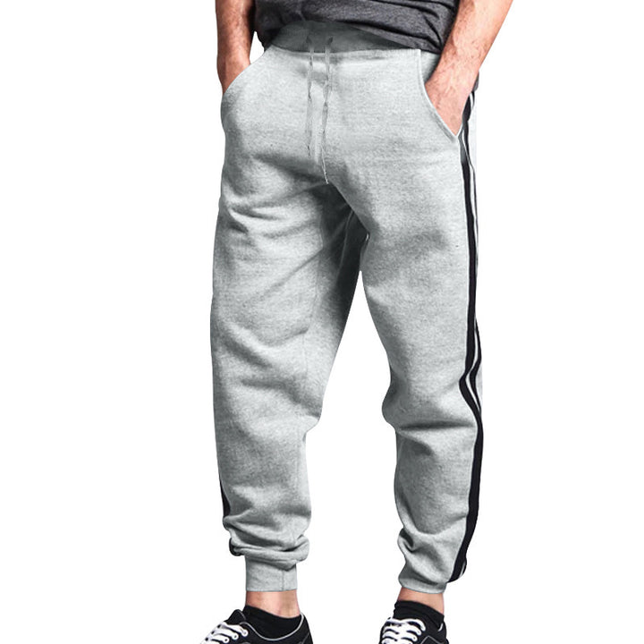 Men's Sporty Jogging Pants with Side Stripe Lisslune