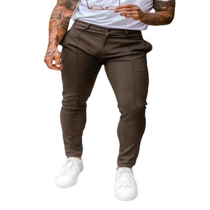 Men's Fashion Slim-Fit Jogging Pants with Elastic Waistband and Side Pockets Lisslune