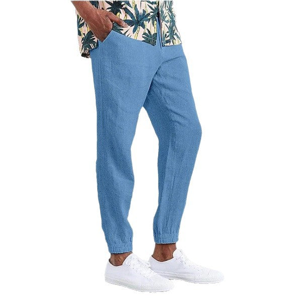 Men's Lightweight Summer Jogging Pants with Elastic Waistband and Practical Pockets Lisslune