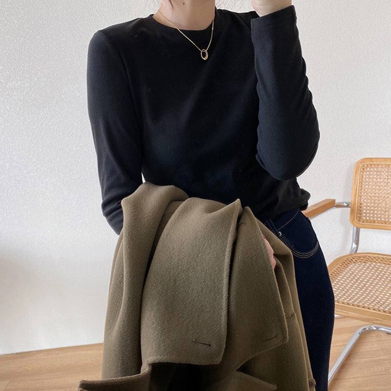 Women's long-sleeve shirt made of soft cotton fabric with a casual cut Lisslune