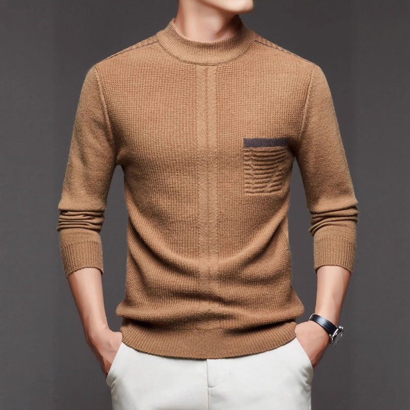 Men's timeless fine knit sweater with structured design Lisslune