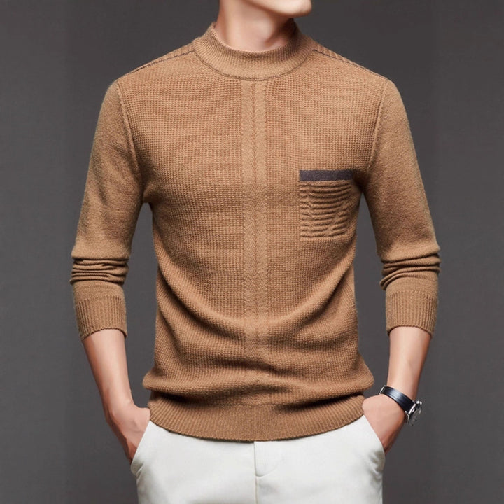 Men's timeless fine knit sweater with structured design Lisslune