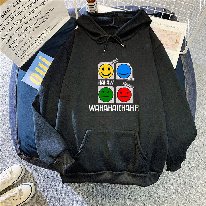 Women’s hoodie with cheerful emoji design Lisslune