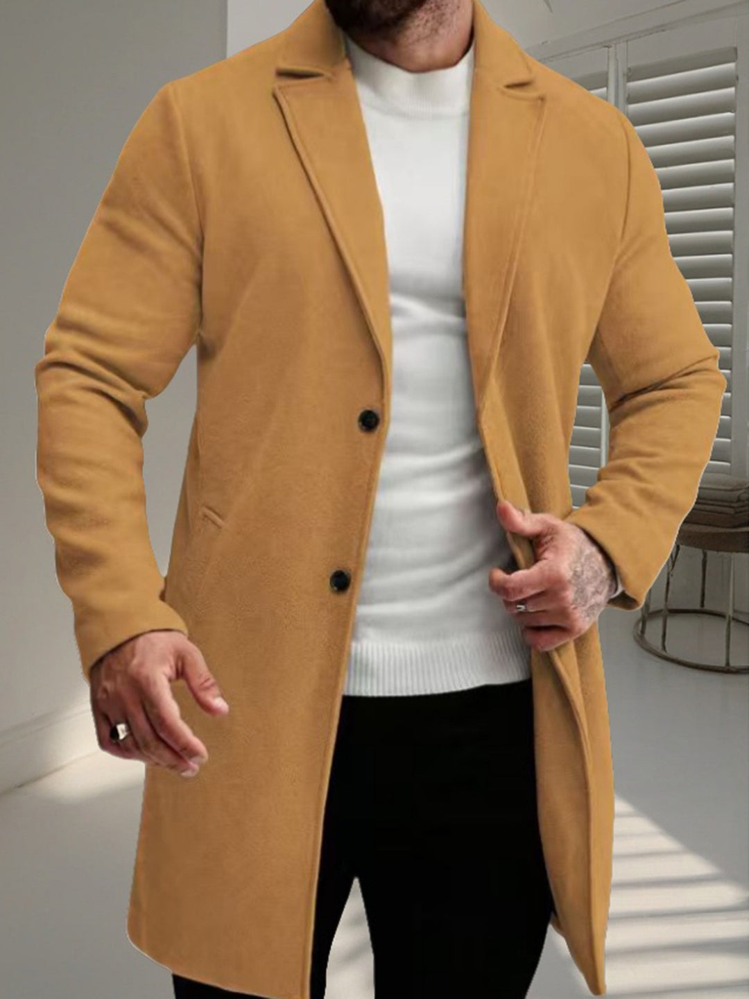 Men's elegant wool coat Lisslune