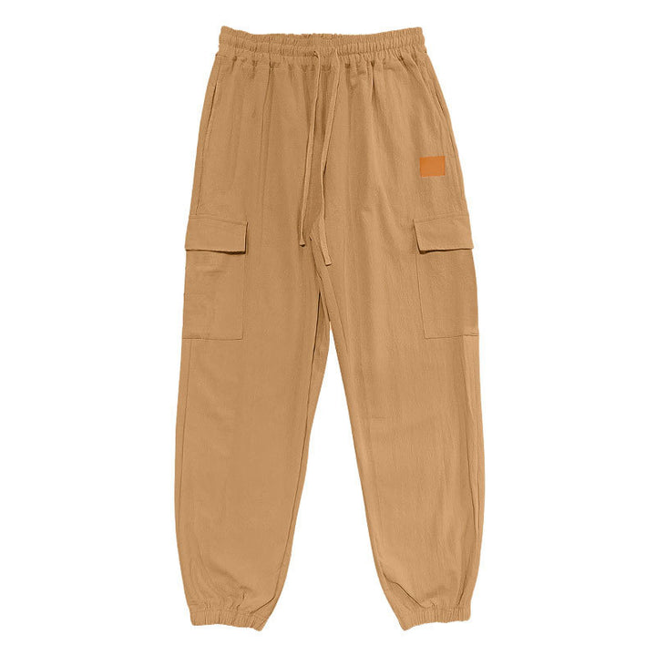Men's cargo pants with elastic waistband and practical pockets Lisslune