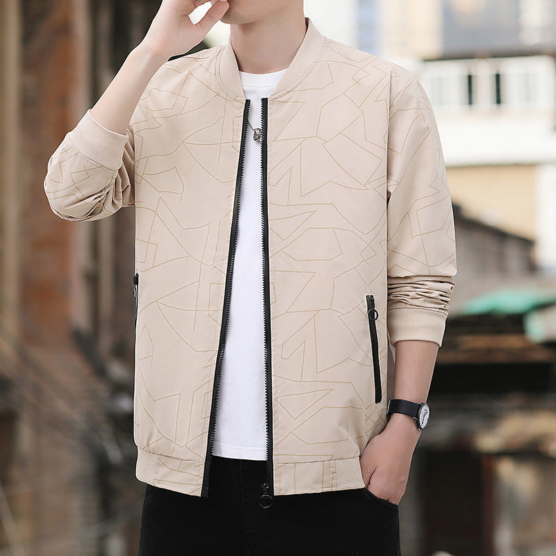 Men's lightweight bomber jacket with sporty cut and practical zip pockets Lisslune