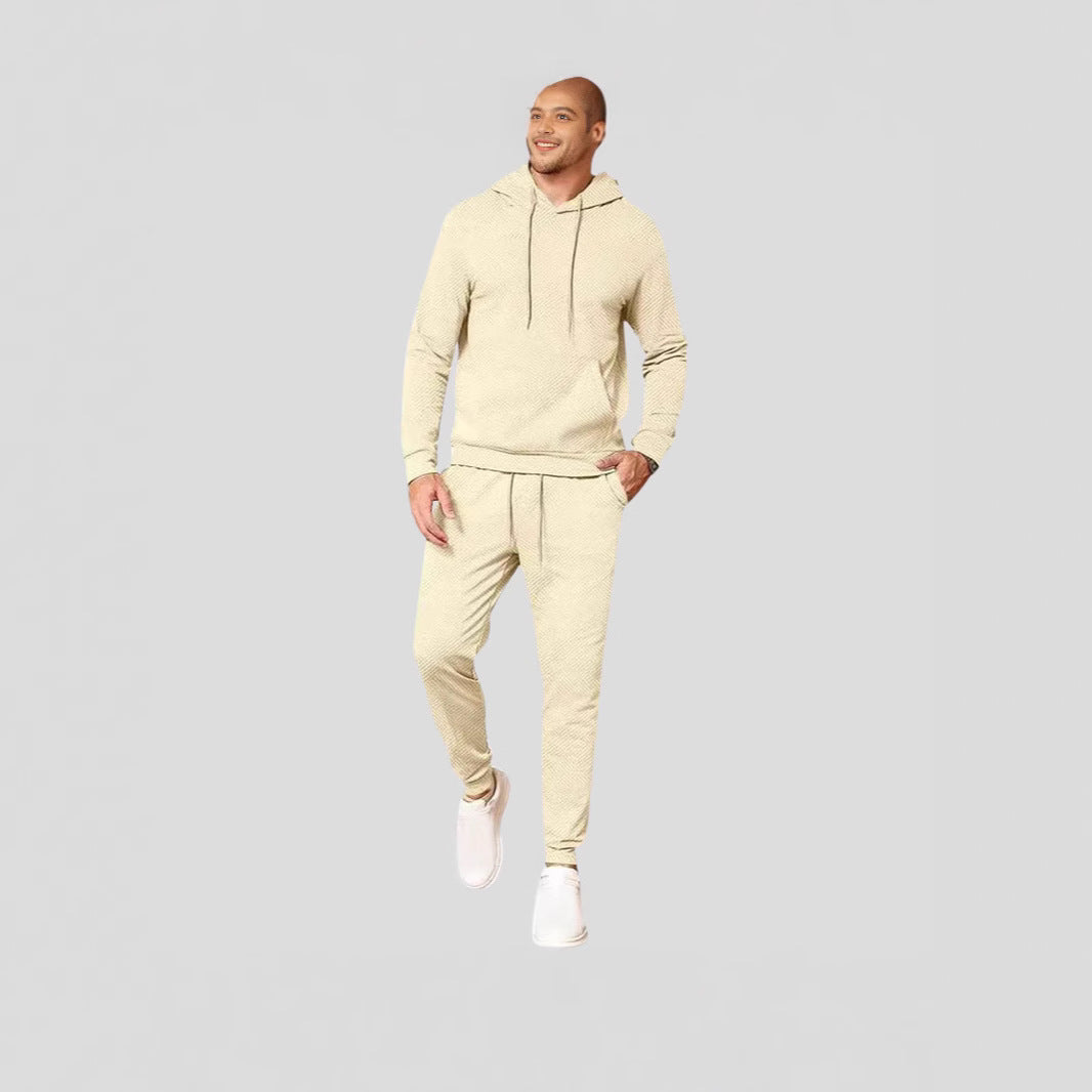Men's sporty hoodie and jogging pants set with breathable materials Lisslune
