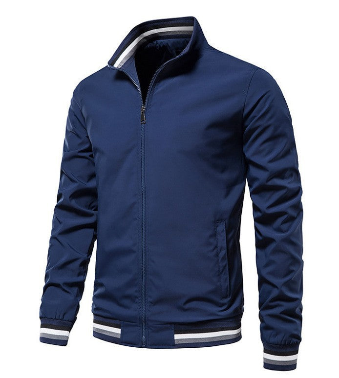 Men's fashion bomber jacket with elastic cuffs Lisslune