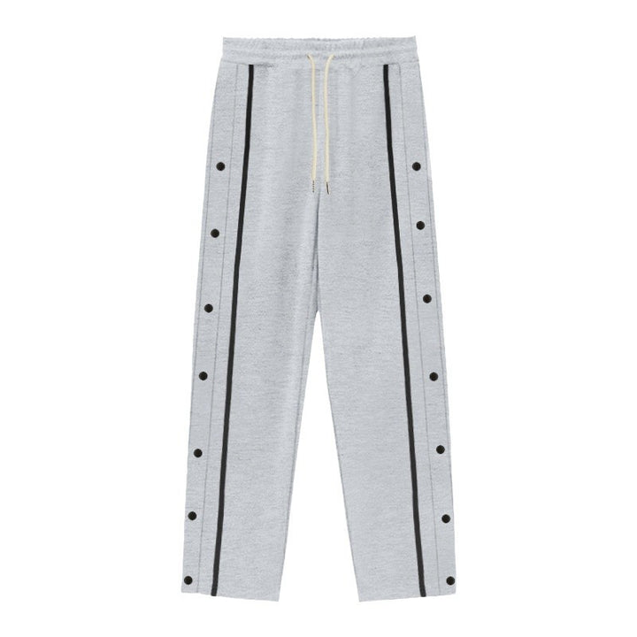 Men's sporty training pants with snap button details and breathable function Lisslune