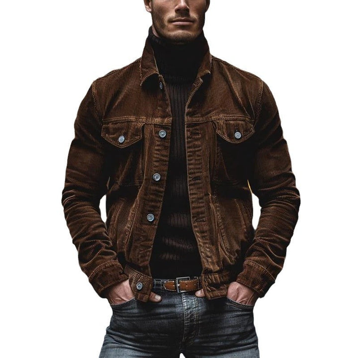 Men's cord jacket with stylish cut and functional pockets Lisslune