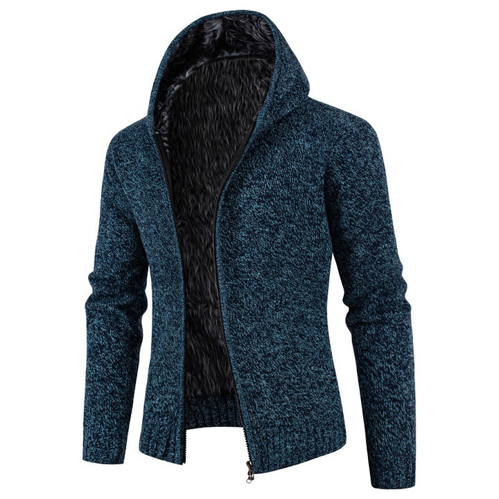 Men's hooded cardigan with soft inner lining Lisslune