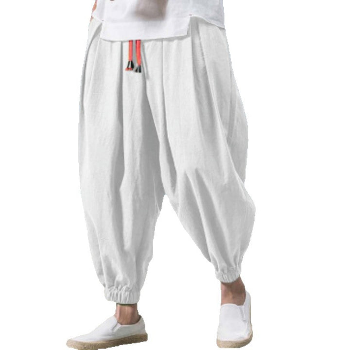 Men's loose casual pants with elastic waistband and practical pockets Lisslune