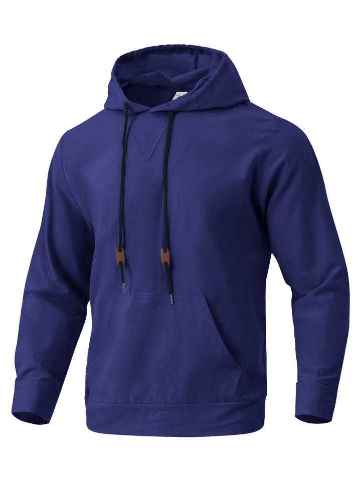 Men's casual hoodie with unique V-design and practical pockets Lisslune