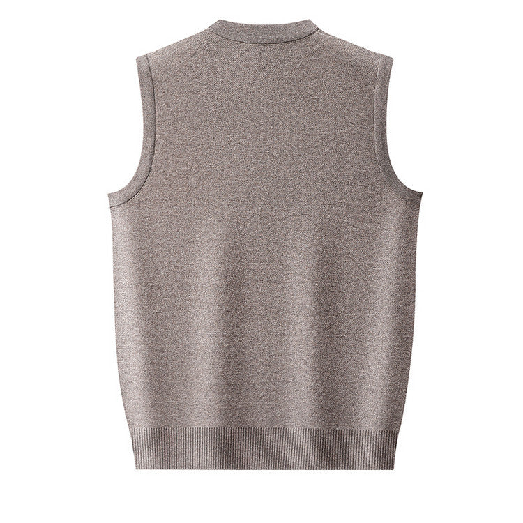 Men's knit vest with V-neck and classic diamond pattern Lisslune
