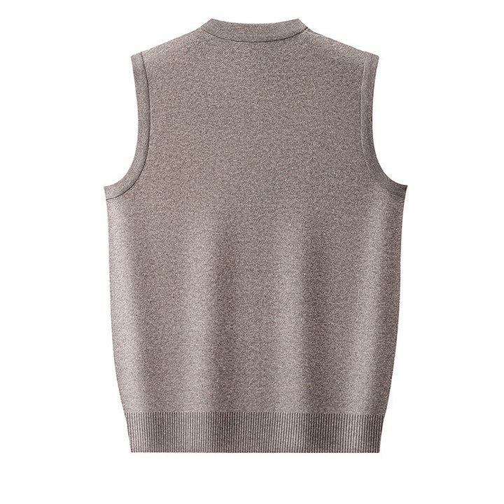 Men's knit vest with V-neck and classic diamond pattern Lisslune