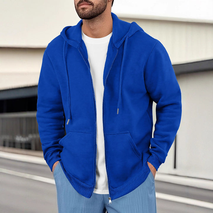 Men's casual hoodie jacket with breathable sweat fabric and practical pockets Lisslune