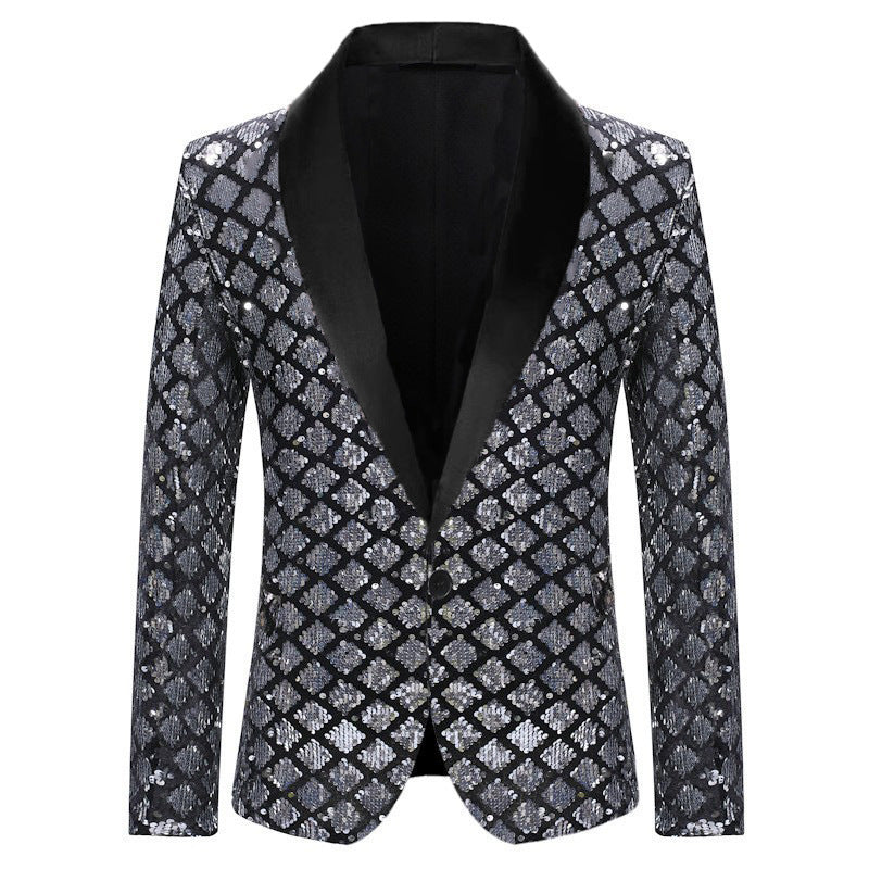 Men's Glamorous Sequin Blazer Lisslune