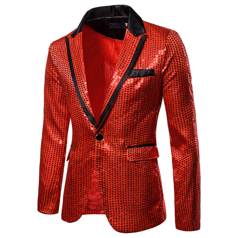 Men's glittering sequin blazer Lisslune