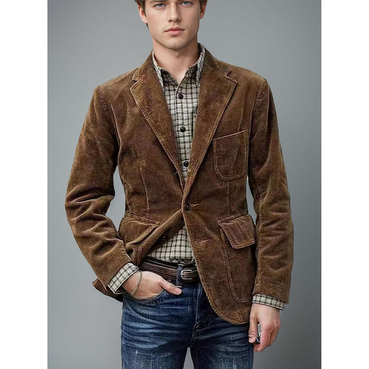 Men's stylish cord blazer with multiple pockets and an elegant fit Lisslune