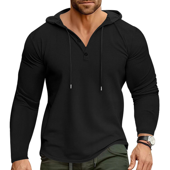 Men's casual hooded shirt with textured surface Lisslune