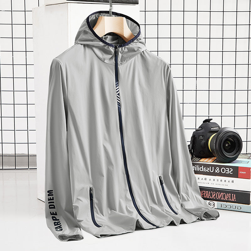 Men's Lightweight Functional Jacket with Breathable Materials and Practical Zipper Lisslune
