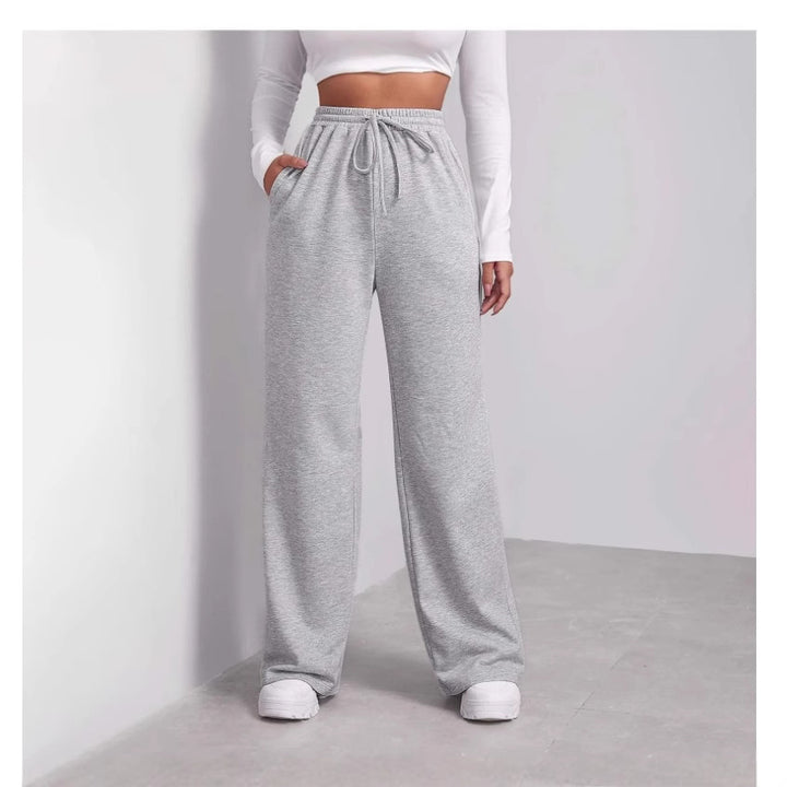 Women's comfortable casual pants with elastic waistband and practical side pockets Lisslune