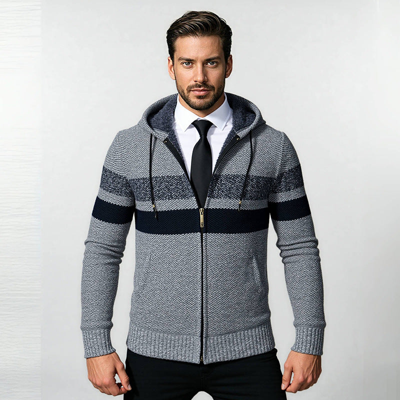 Men's hoodie cardigan with stylish zipper Lisslune