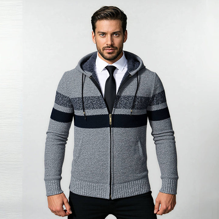 Men's hoodie cardigan with stylish zipper Lisslune