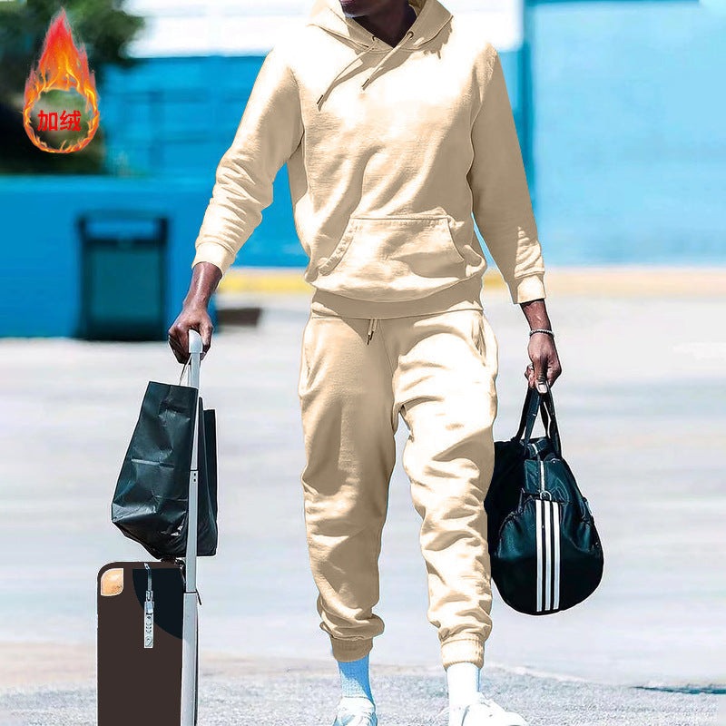 Men's sporty hoodie set with elastic waistband and practical design Lisslune