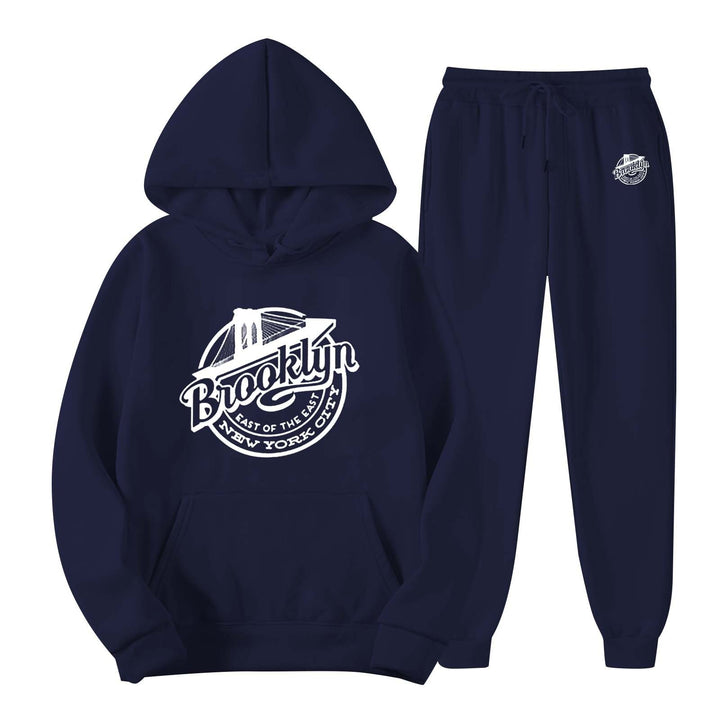 Women's leisure sweat suit with stylish Brooklyn print Lisslune