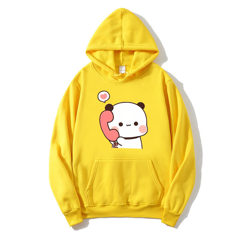 Ladies' hoodie with playful panda design Lisslune