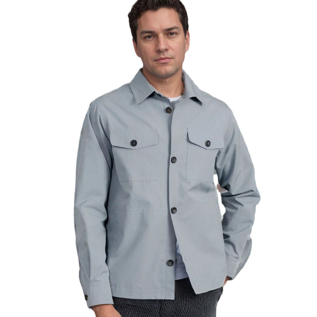 Men's fashionable lightweight chore jacket with practical pockets Lisslune