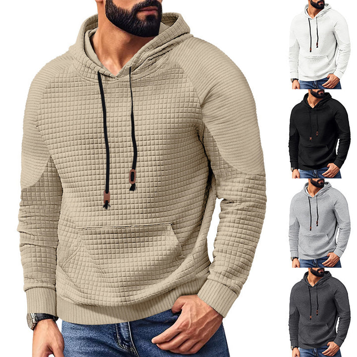 Men's hoodie with textured surface and practical pockets Lisslune