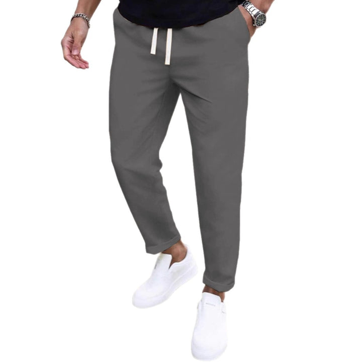 Men's Leisure Pants with Elastic Waistband and Practical Pockets Lisslune