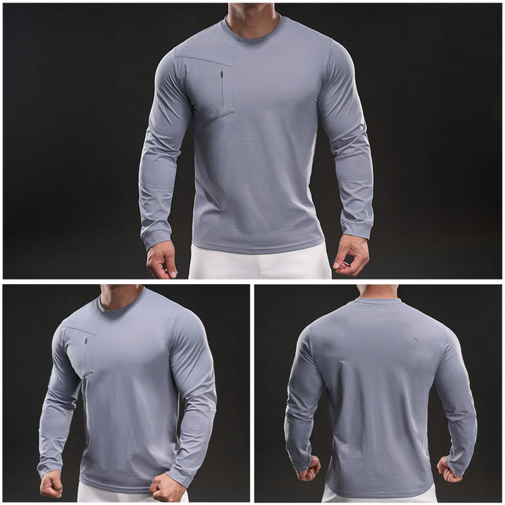 Men's Athletic Long Sleeve Shirt with Innovative Moisture Regulation Lisslune